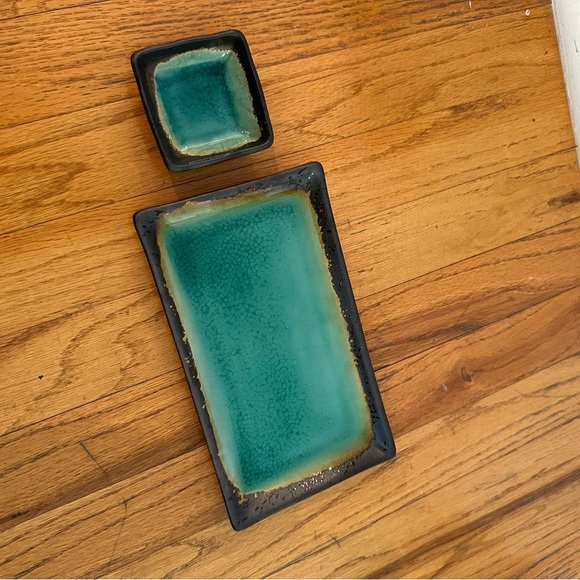 Miya Kosui Green Ceramic Sushi For Two Set - Picture 13 of 16